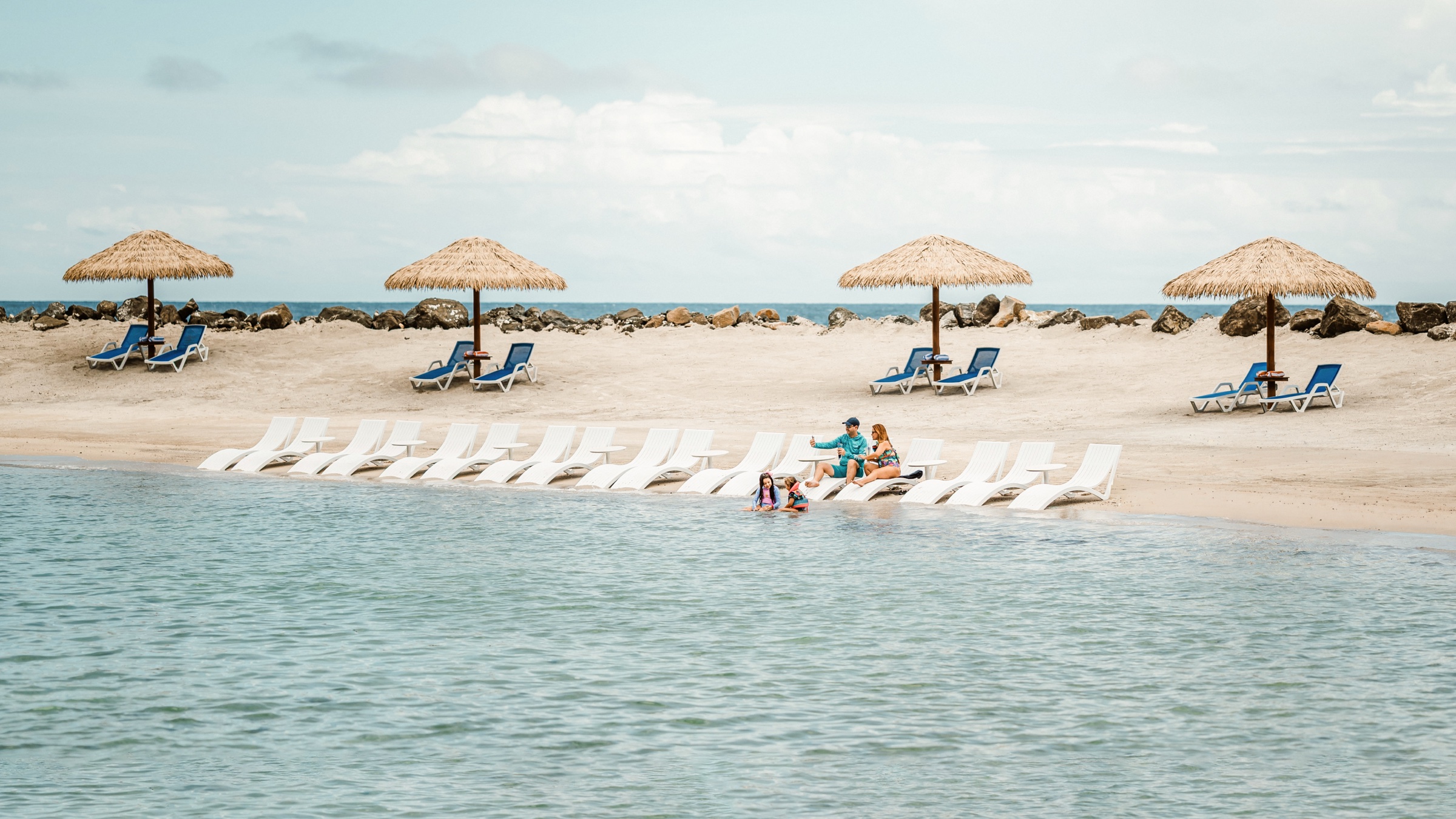 Family enjoying Ordovician Beach Resort